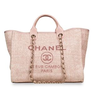 Chanel Blush Pink Canvas Tote